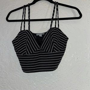 Black and white crop top